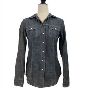 Brooks Brothers Denim Blouse Size 2